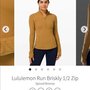 Lululemon run briskly half zip new with tags
